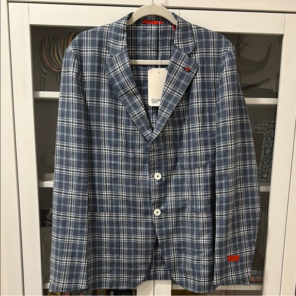 ISAIA Pastel Blue blazer New